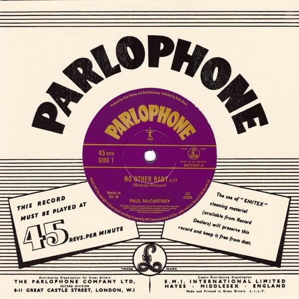 Album cover art for "No Other Baby" by Paul McCartney
