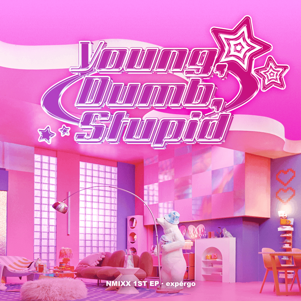 Album cover art for "Young, Dumb, Stupid" by NMIXX