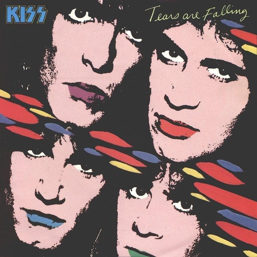 Album cover art for "Tears Are Falling" by KISS