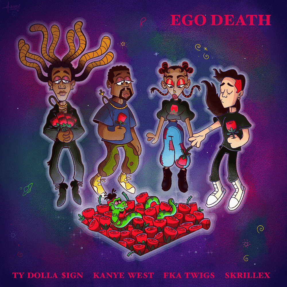Album cover art for "Ego Death" by Ty Dolla $ign & Skrillex & FKA twigs & Kanye West