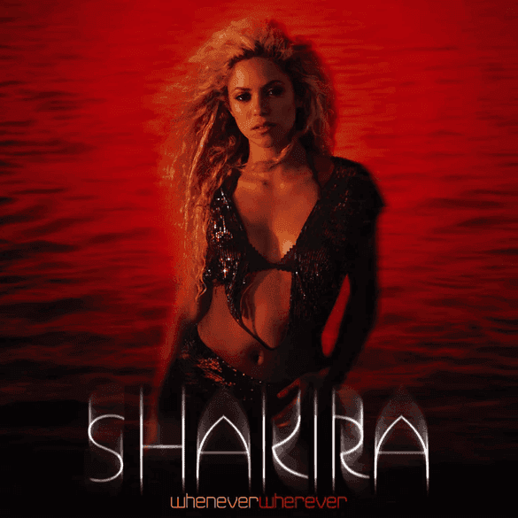 Album cover art for "Whenever, Wherever" by Shakira