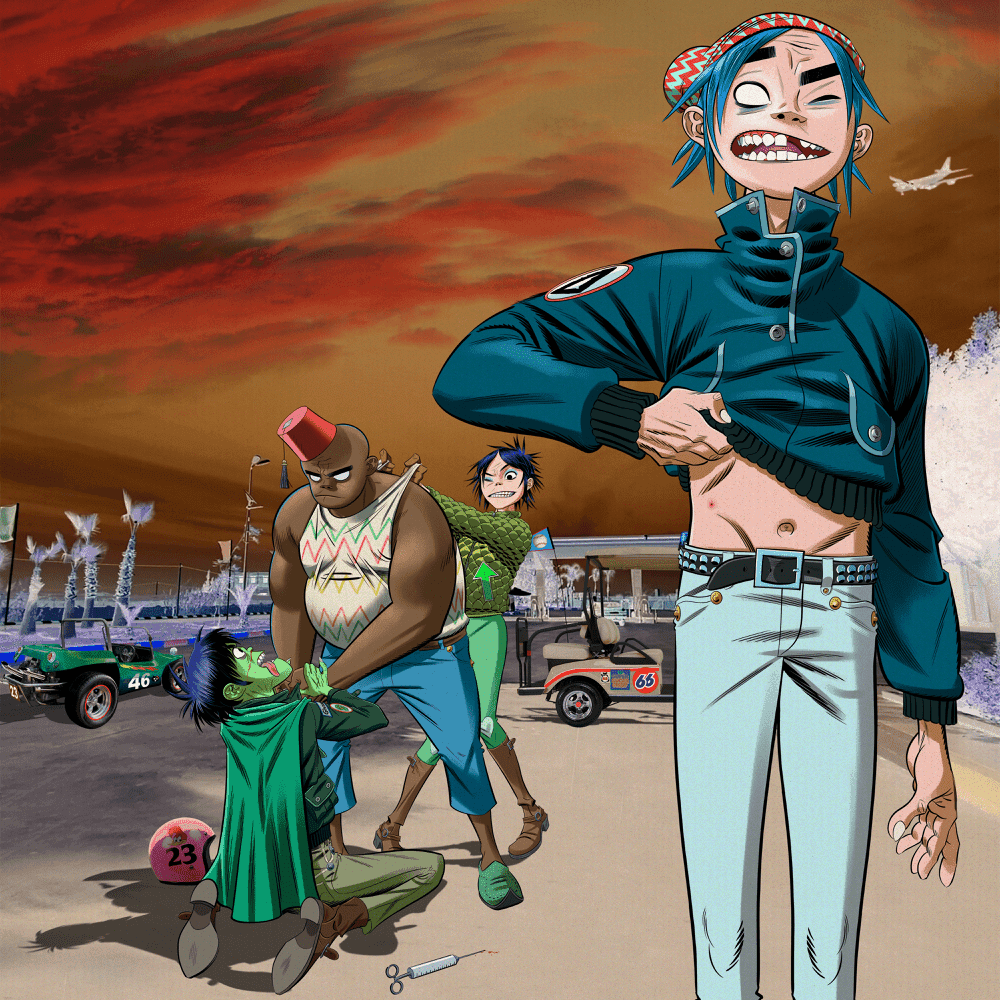 Album cover art for "MÉNADES - Lonesome Cowgirl Dance (Traduction française)" by Gorillaz & Georgia & Peter Hook