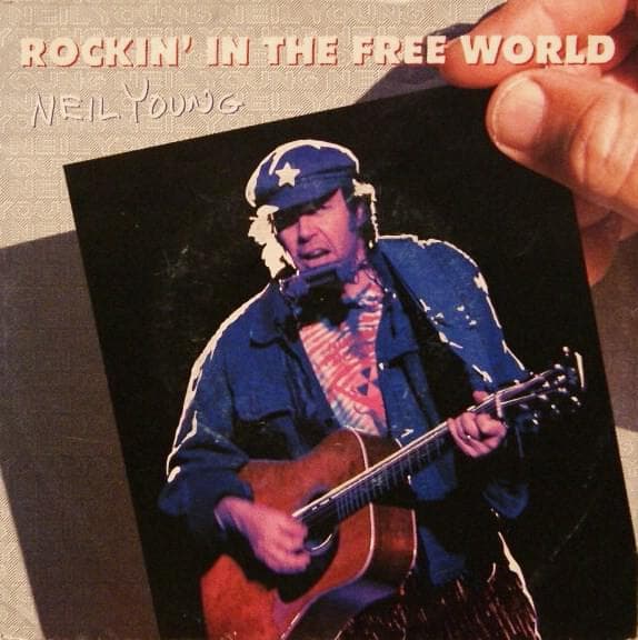 Album cover art for "Rockin' in the Free World (Electric)" by Neil Young