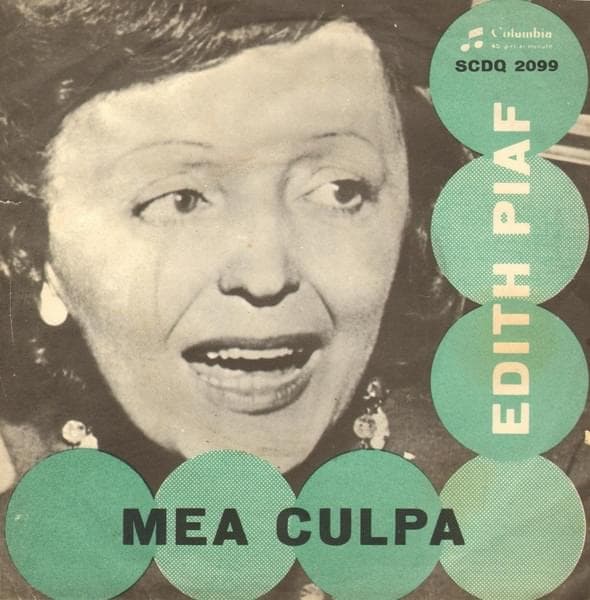 Album cover art for "Mea Culpa" by Édith Piaf