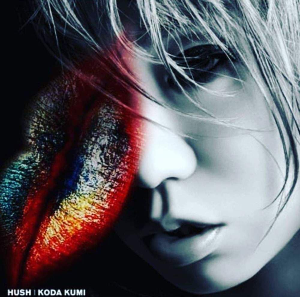 Album cover art for "HUSH" by 倖田來未 (Kumi Koda)