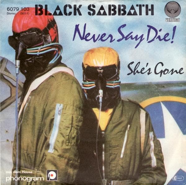 Album cover art for "Never Say Die" by Black Sabbath