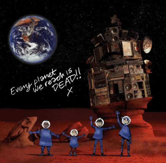 Album cover art for "Every Planet We Reach Is Dead" by Gorillaz