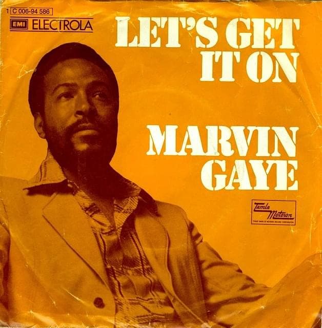 Album cover art for "Let's Get It On" by Marvin Gaye