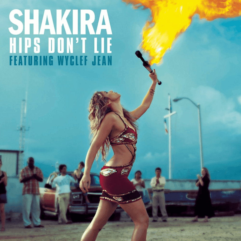 Album cover art for "Hips Don't Lie" by Shakira & Wyclef Jean