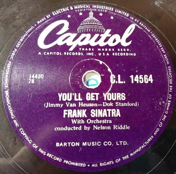 Album cover art for "You'll Get Yours" by Frank Sinatra