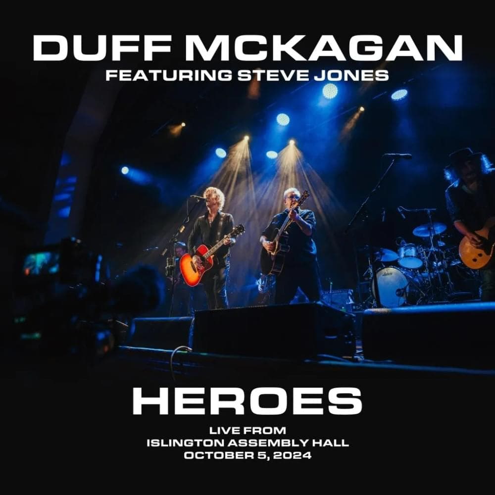 Album cover art for "Heroes (Live from Islington Assembly Hall, London, 2024)" by Duff McKagan & Steve Jones