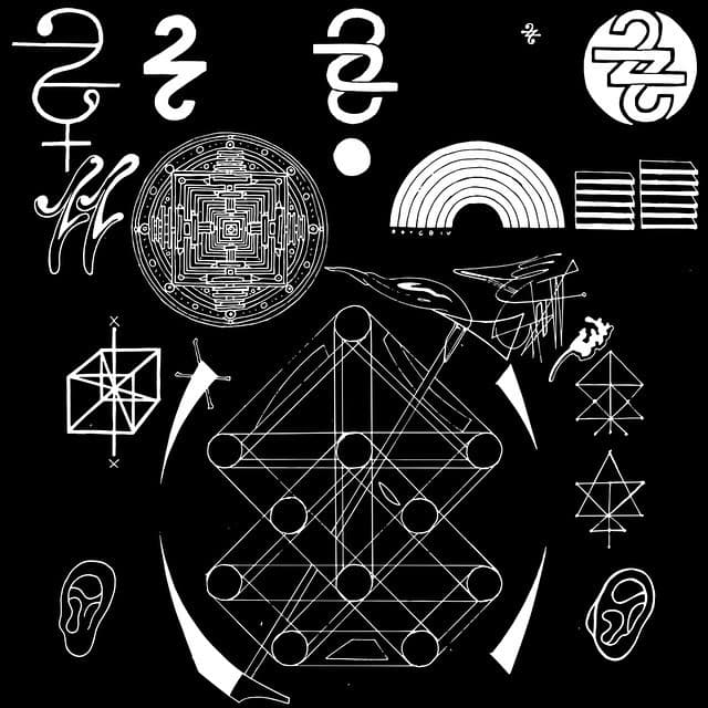 Album cover art for "22 (OVER S∞∞N)" by Bon Iver
