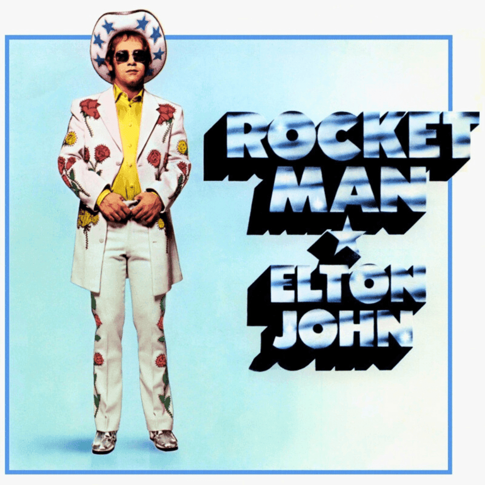 Album cover art for "Rocket Man (I Think It's Going to Be a Long, Long Time)" by Elton John