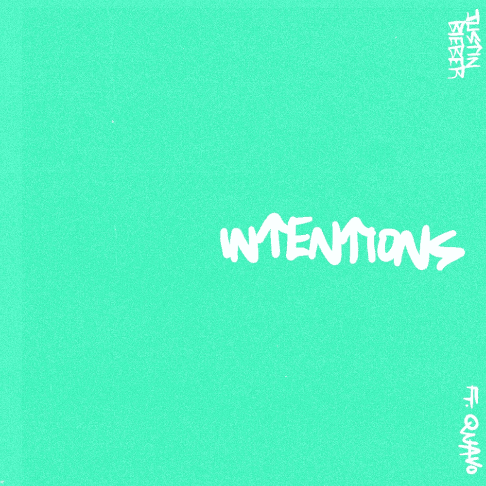Album cover art for "Intentions" by Justin Bieber & Quavo