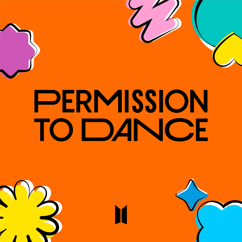 Album cover art for "Permission to Dance" by BTS