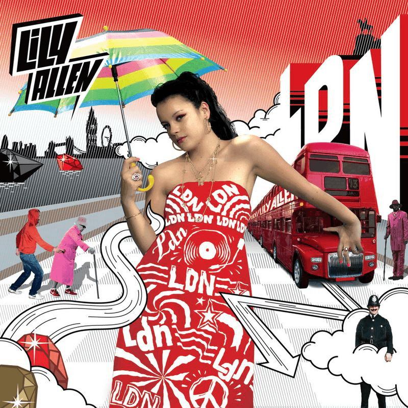 Album cover art for "Nan You're a Window Shopper" by Lily Allen