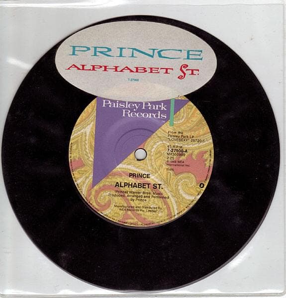 Album cover art for "Alphabet St." by Prince