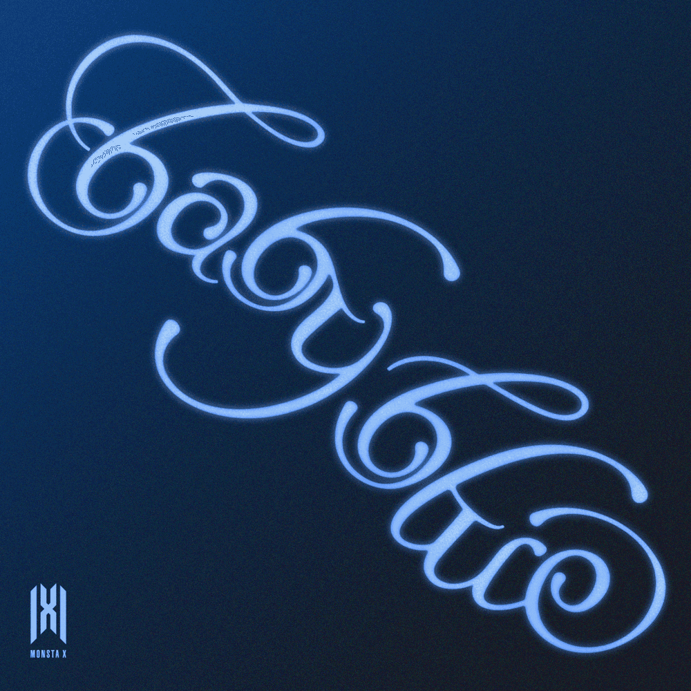 Album cover art for "baby blue" by MONSTA X