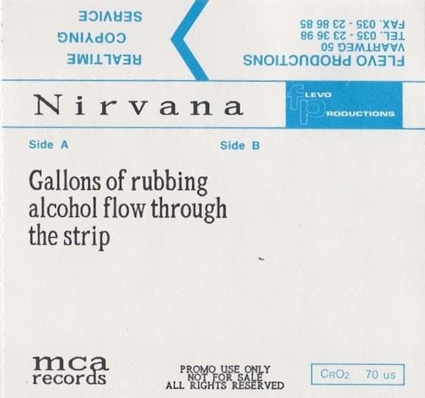 Album cover art for "Gallons of Rubbing Alcohol Flow Through the Strip" by Nirvana