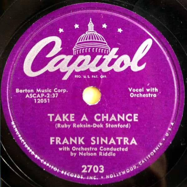 Album cover art for "Take a Chance" by Frank Sinatra