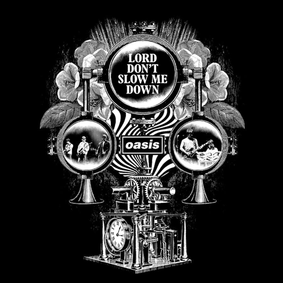 Album cover art for "Lord Don't Slow Me Down" by Oasis