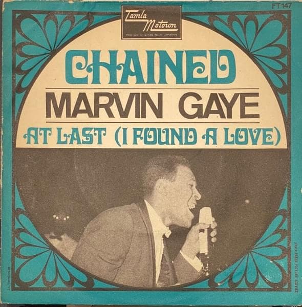 Album cover art for "Chained" by Marvin Gaye