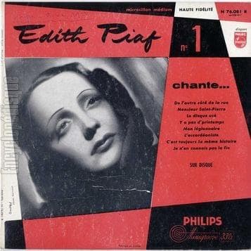 Album cover art for "Le Disque usé" by Édith Piaf