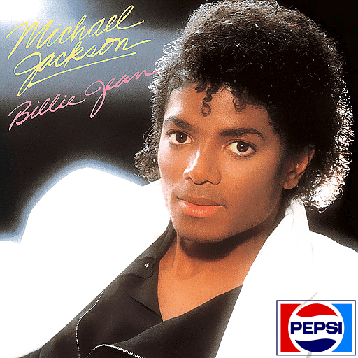 Album cover art for "Billie Jean (Pepsi Version)" by Michael Jackson