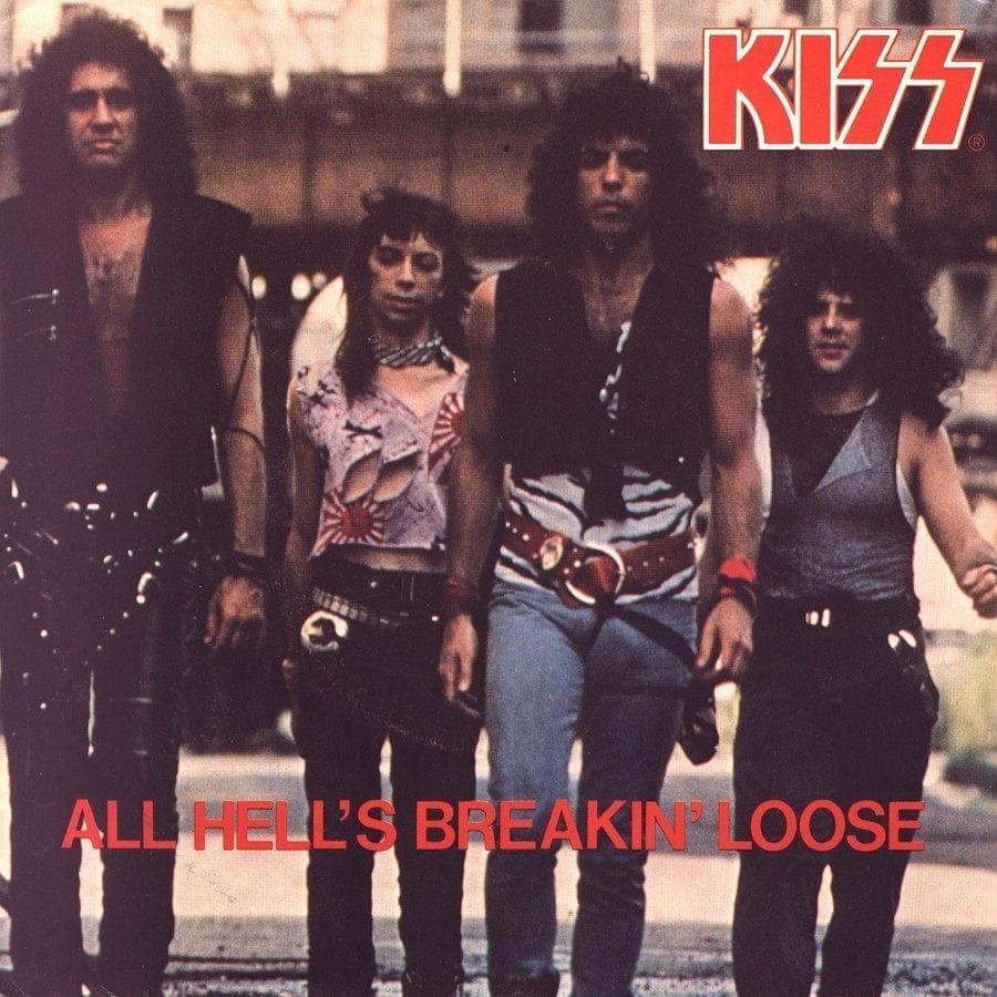Album cover art for "All Hell's Breakin' Loose" by KISS