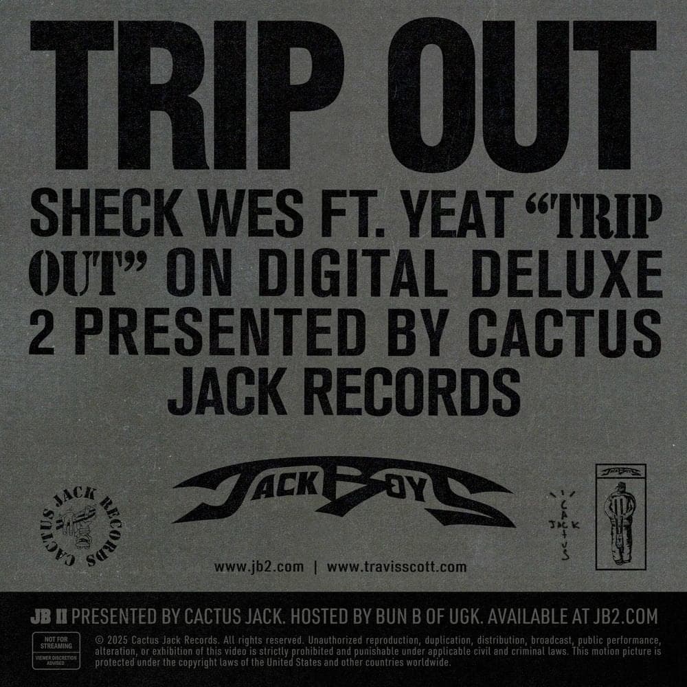Album cover art for "TRIP OUT" by Travis Scott
