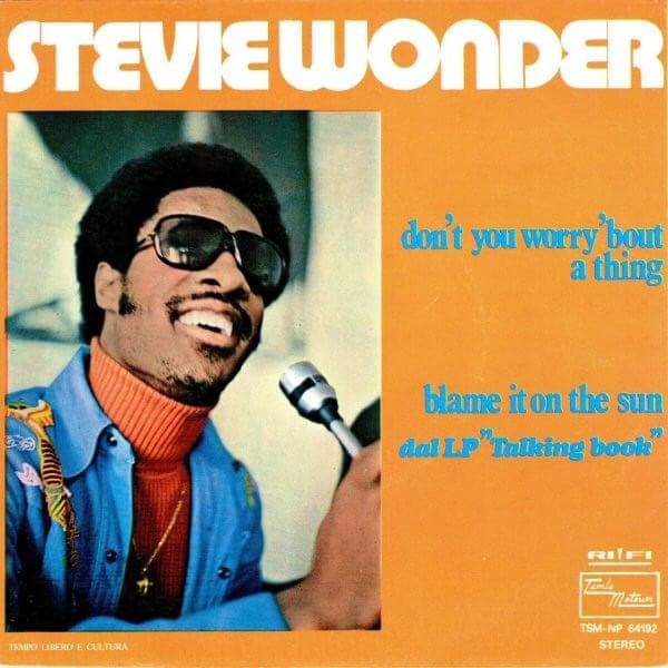 Album cover art for "Blame It on the Sun" by Stevie Wonder