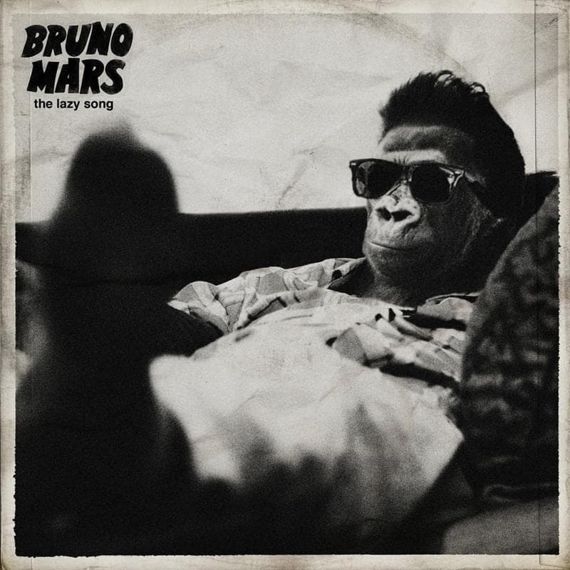 Album cover art for "The Lazy Song" by Bruno Mars