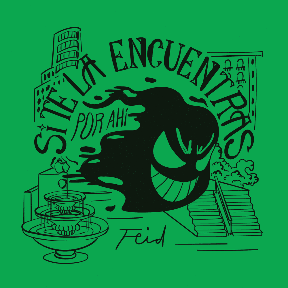 Album cover art for "Si Te La Encuentras Por Ahí" by Feid