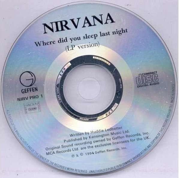 Album cover art for "Where Did You Sleep Last Night? (Live Acoustic)" by Nirvana
