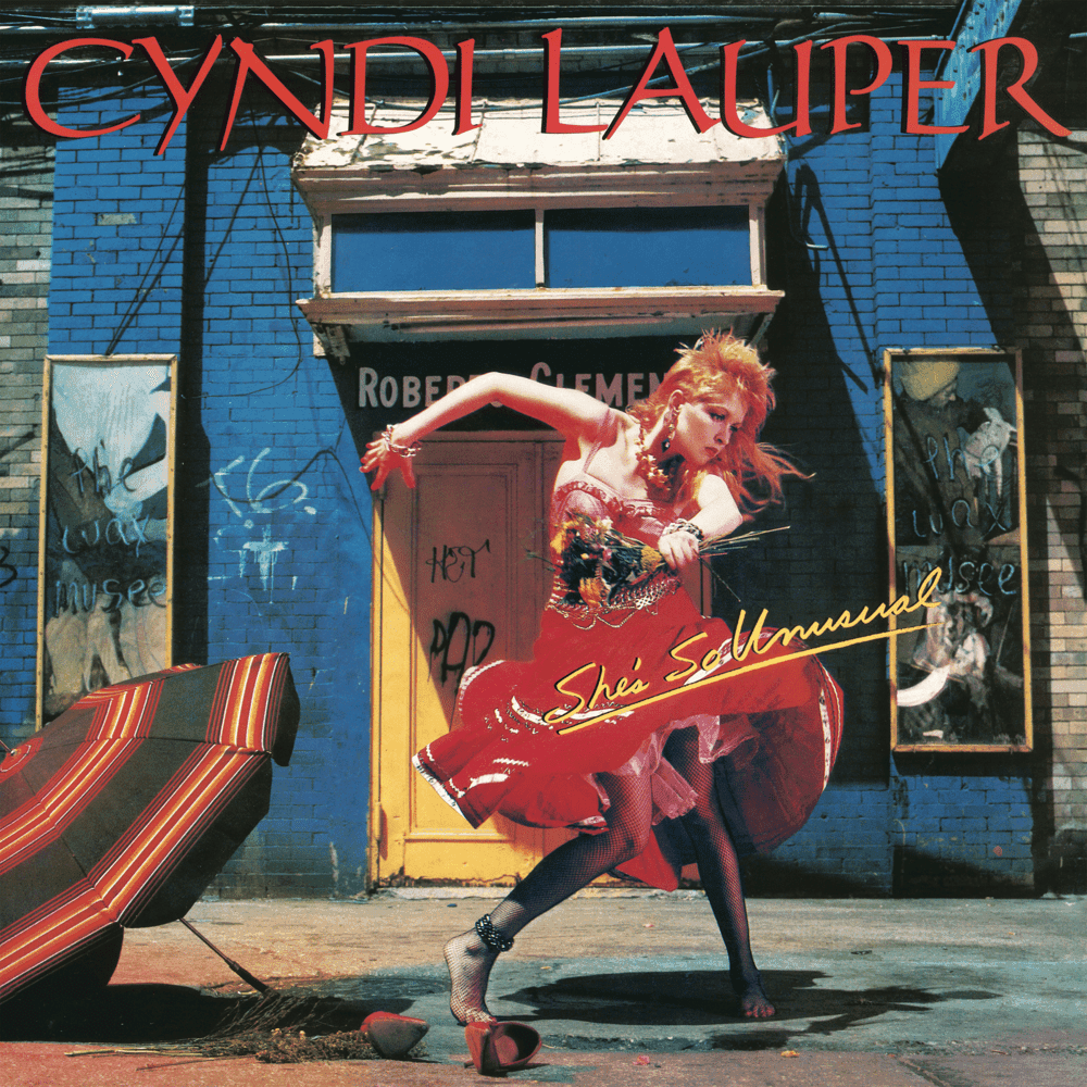 Album cover art for "He's So Unusual" by Cyndi Lauper