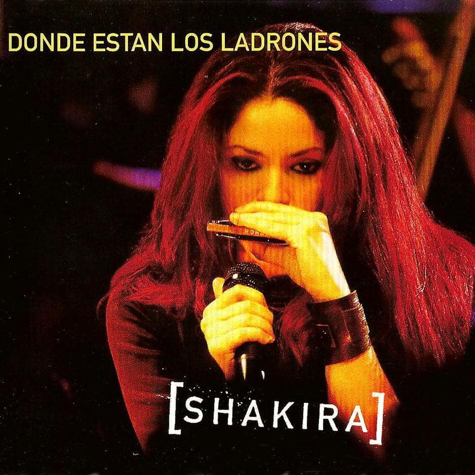 Album cover art for "Dónde Están Los Ladrones (En Vivo)" by Shakira