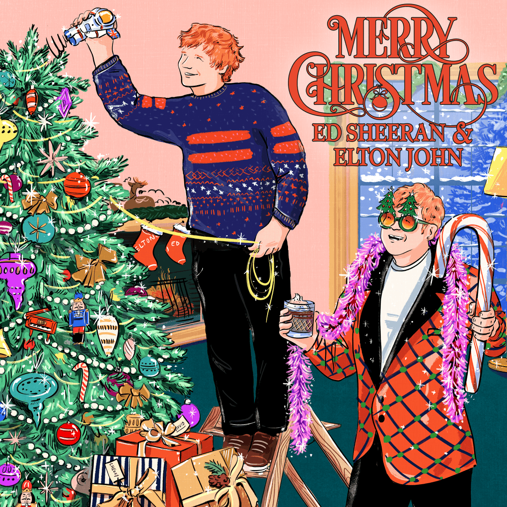 Album cover art for "Merry Christmas" by Elton John