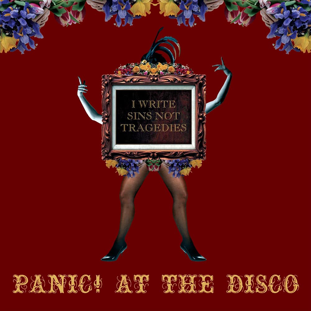 Album cover art for "I Write Sins Not Tragedies" by Panic! at the Disco