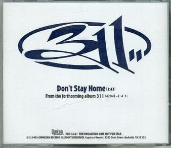 Album cover art for "Don't Stay Home" by 311