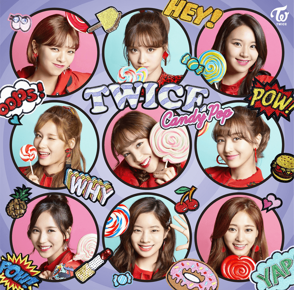Album cover art for "Candy Pop" by TWICE