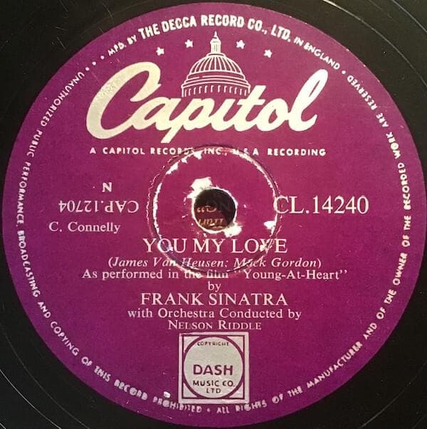 Album cover art for "You, My Love" by Frank Sinatra