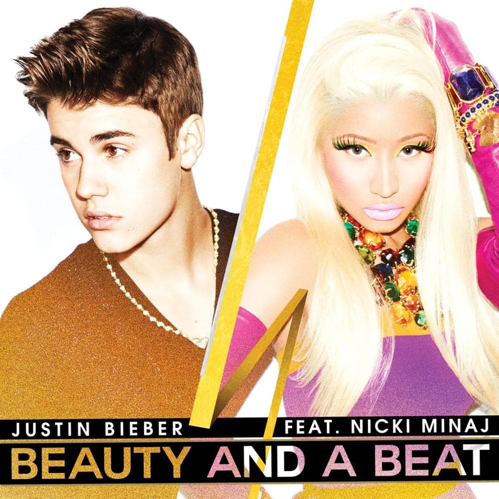 Album cover art for "Beauty and a Beat" by Justin Bieber & Nicki Minaj
