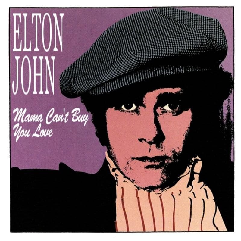 Album cover art for "Mama Can't Buy You Love" by Elton John