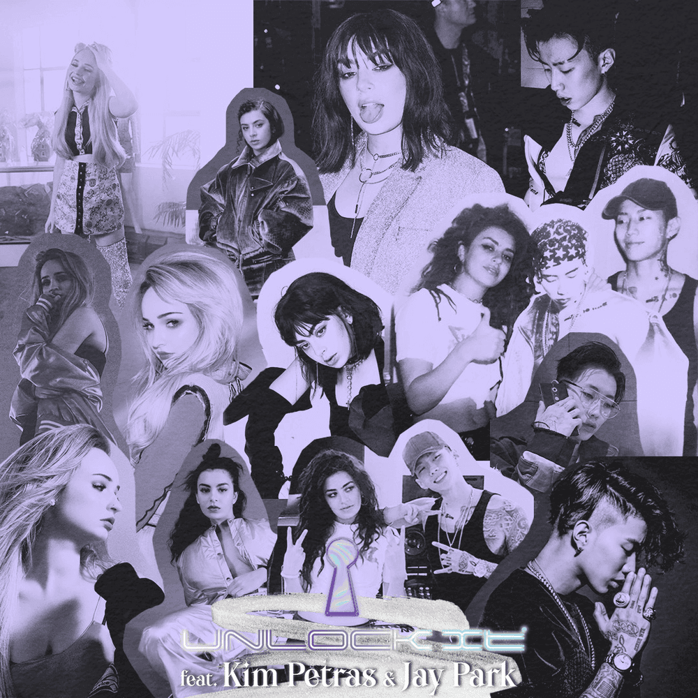 Album cover art for "Unlock It" by Charli xcx & Kim Petras & Jay Park (박재범)