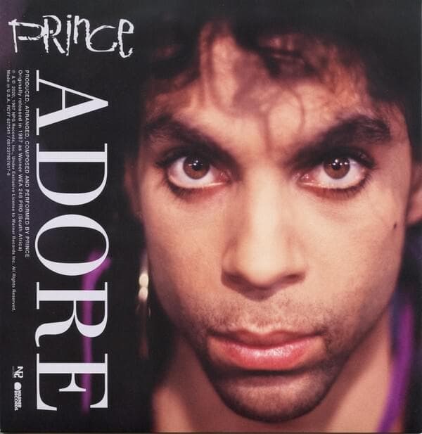 Album cover art for "Adore" by Prince