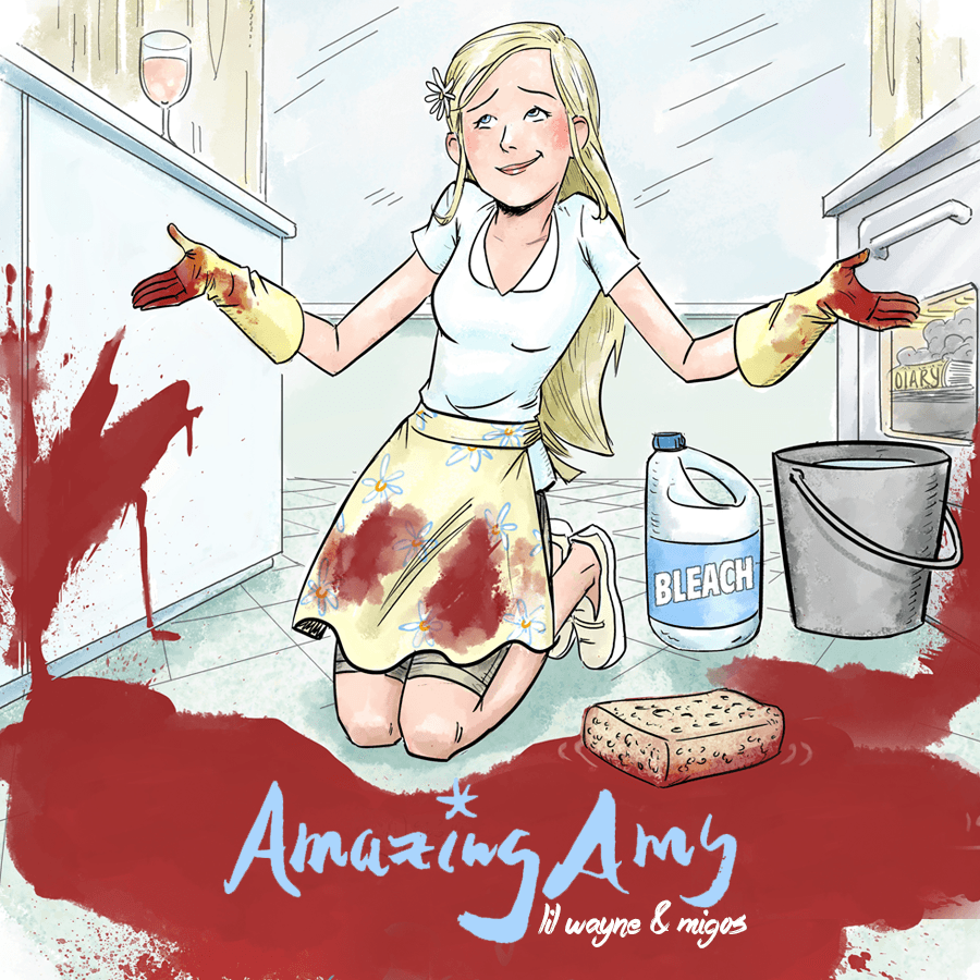 Album cover art for "Amazing Amy" by Lil Wayne & Migos