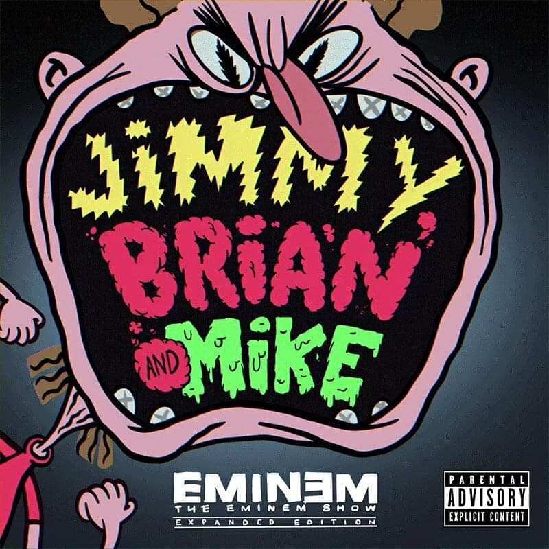 Album cover art for "Jimmy, Brian And Mike" by Eminem