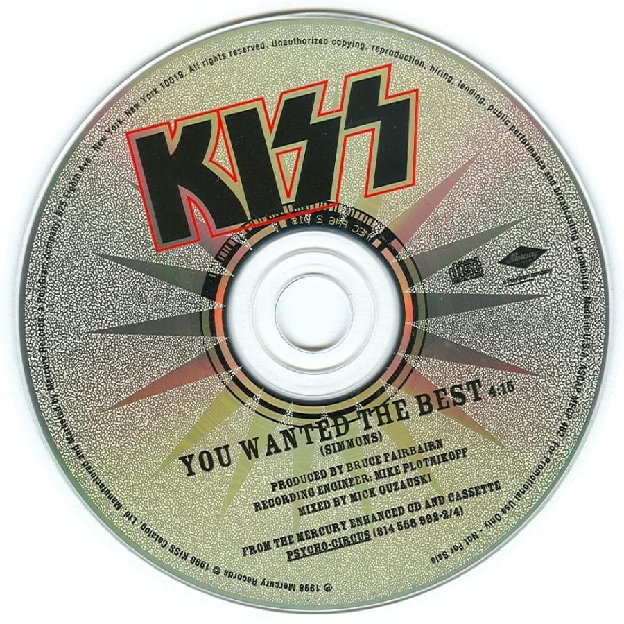 Album cover art for "You Wanted The Best" by KISS