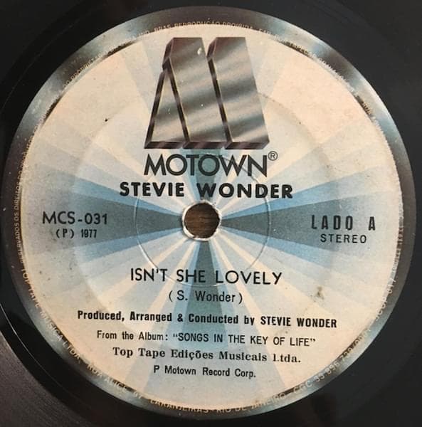 Album cover art for "Isn't She Lovely (Single Version)" by Stevie Wonder