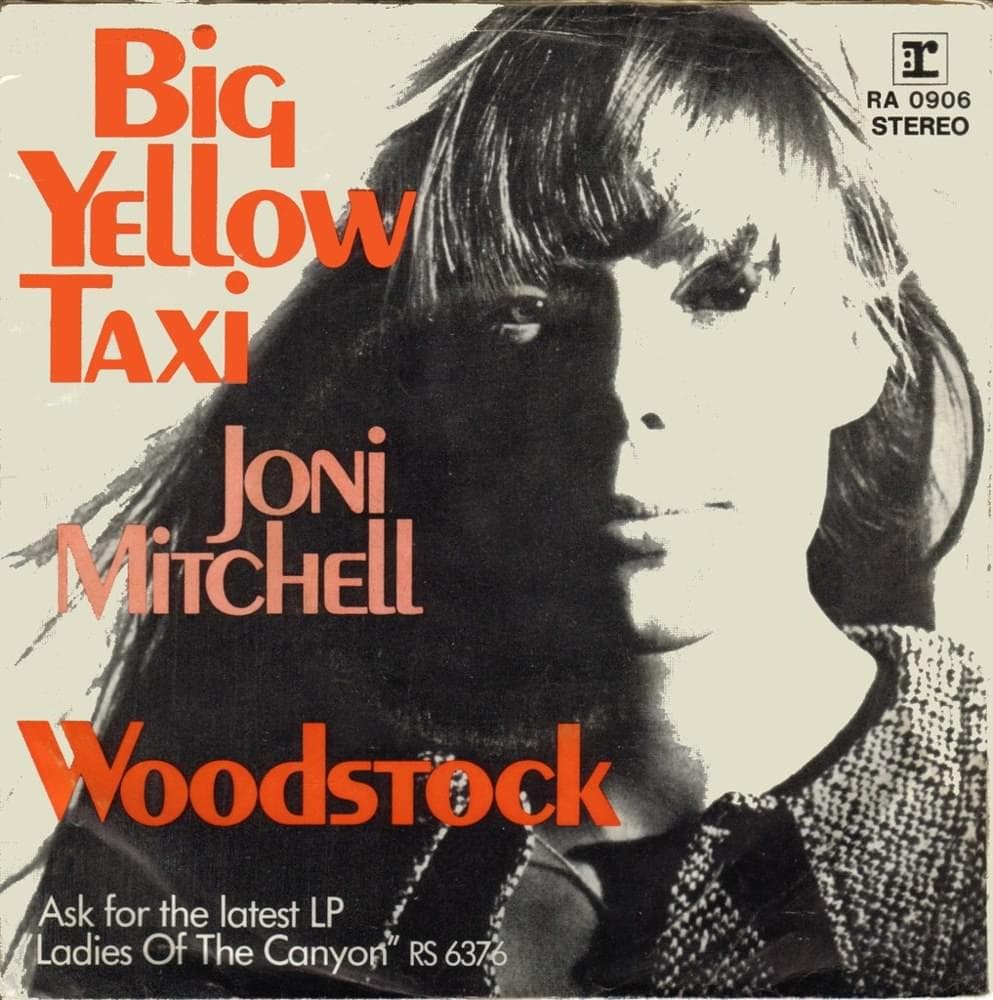 Album cover art for "Big Yellow Taxi" by Joni Mitchell
